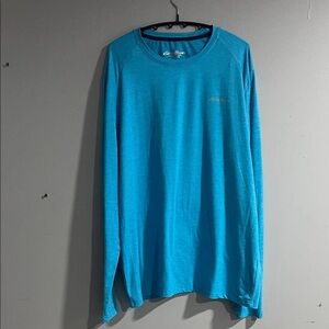 Eddie Bauer Men's Blue Long Sleeve Tee Large